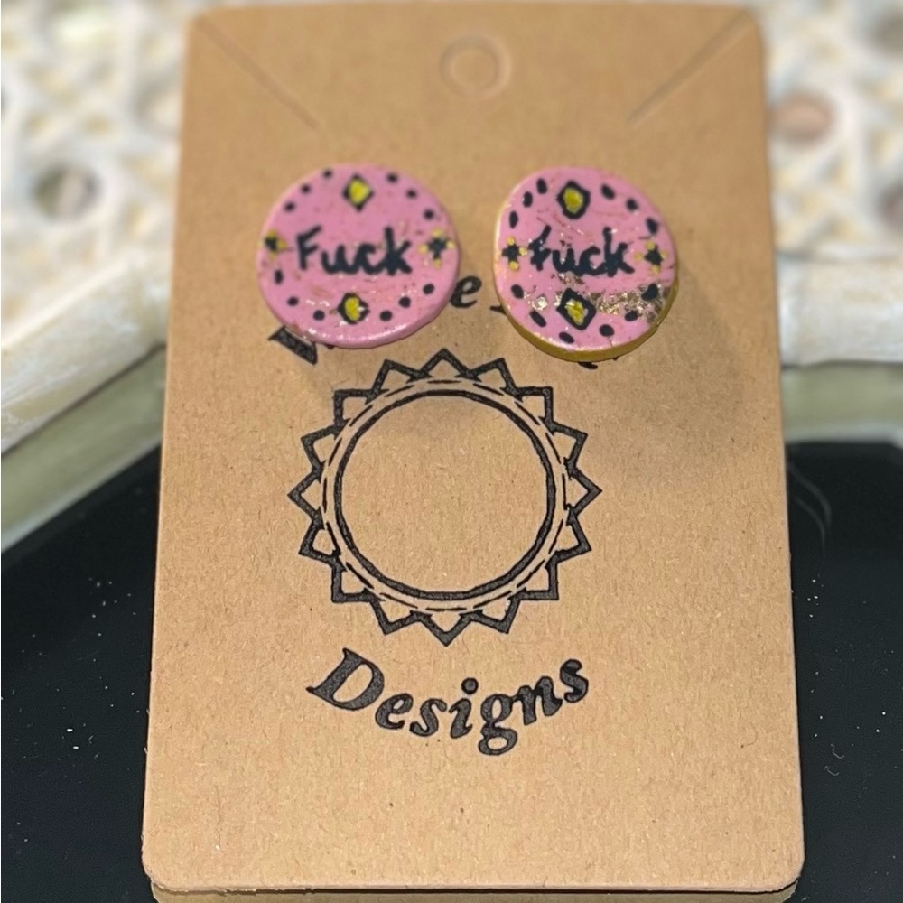 Handmade polymer clay earrings